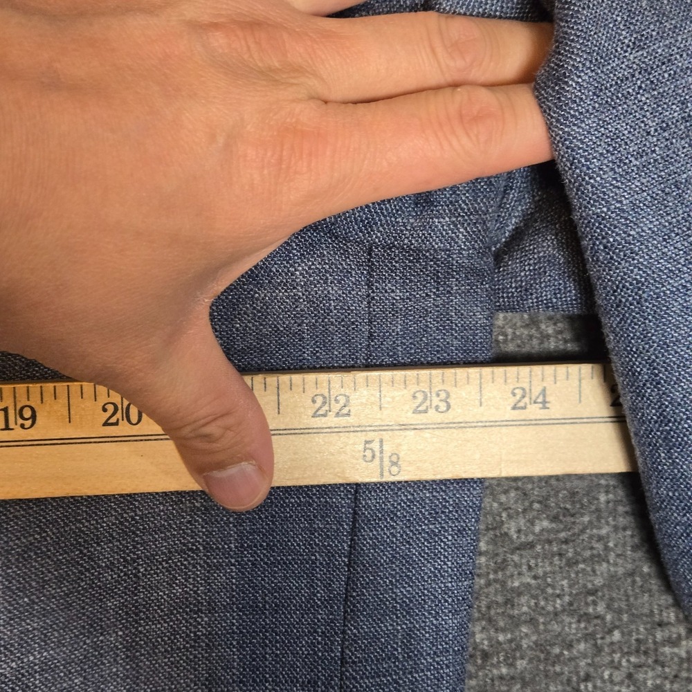 Lauren Ralph Lauren Silk Wool Blazer 46L Blue Plaid 2 Button Lined Sports Coat - Picture 9 of 16
